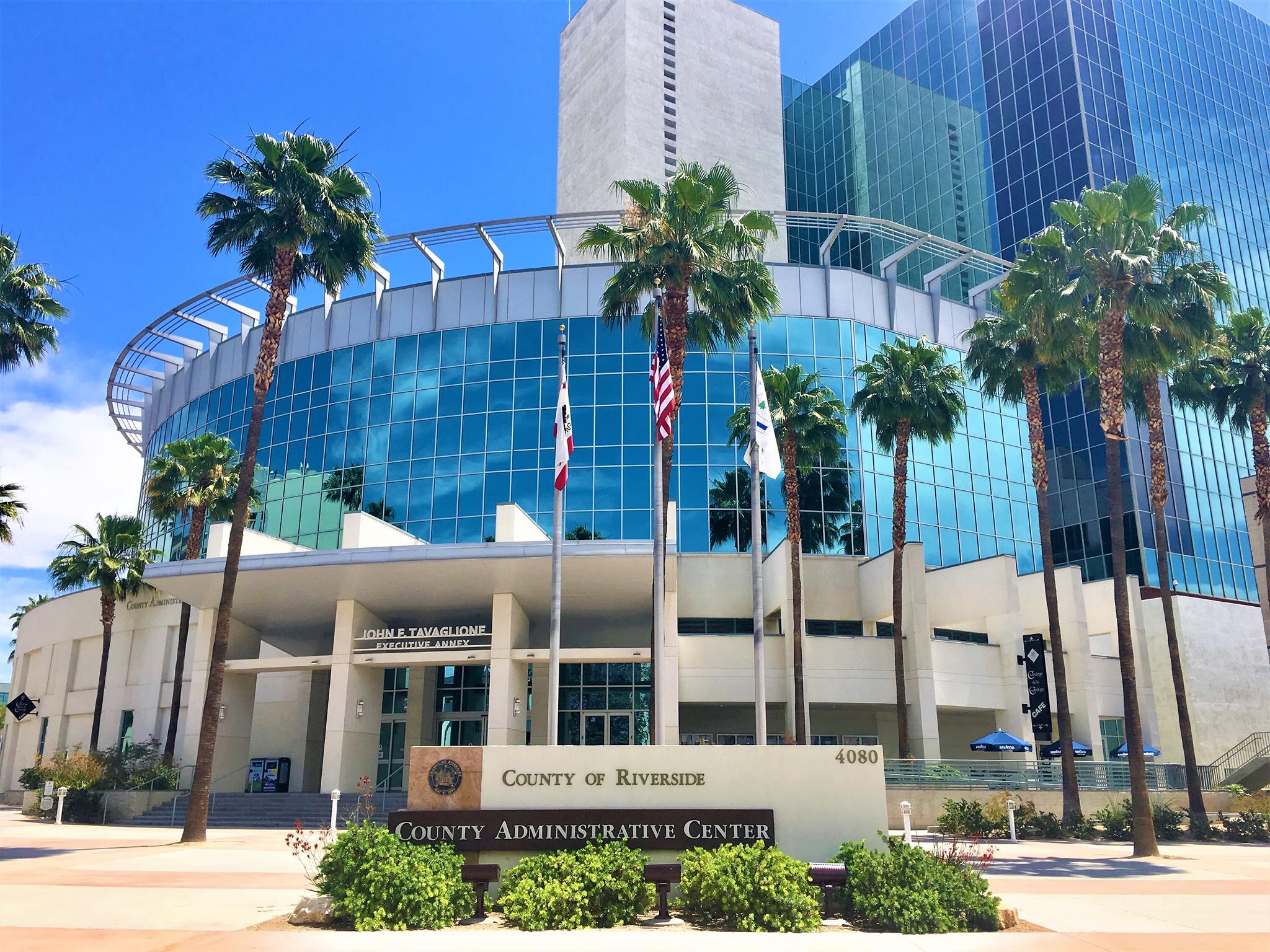 Photo of the Riverside County Administrative Center in Riverside