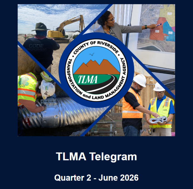 Cover of TLMA Telegram Newsletter showing employees working in the field