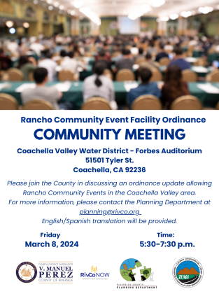 Rancho Community meeting flyer