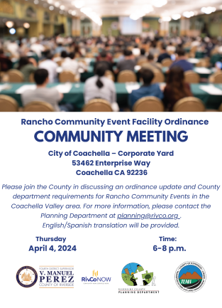 Rancho Community meeting April 4