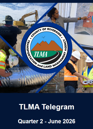 Cover of TLMA Telegram Newsletter showing employees working in the field