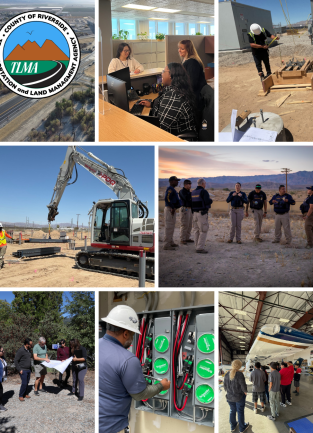 TLMA Telegram collage showing employees working in the field with the TLMA logo